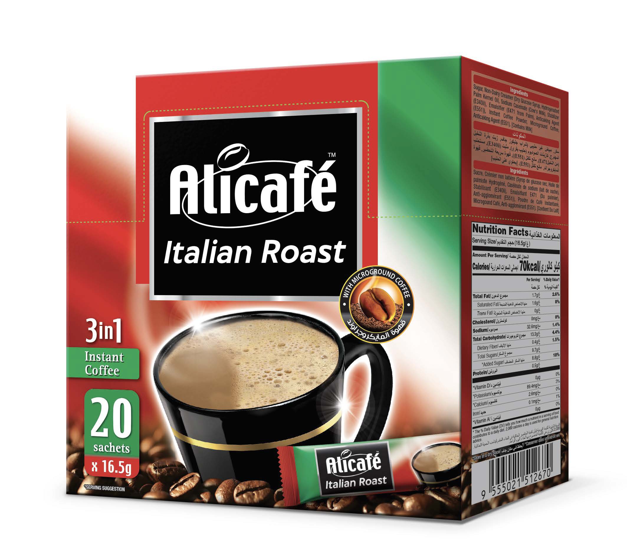 Alicafé Italian Roast Pouch 16.5g (20 Sticks)